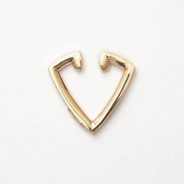 Three Dots Diamond Triangle Ear Cuff (Silver)/スリードットダイヤ トライアングルイヤーカフ(シルバー)