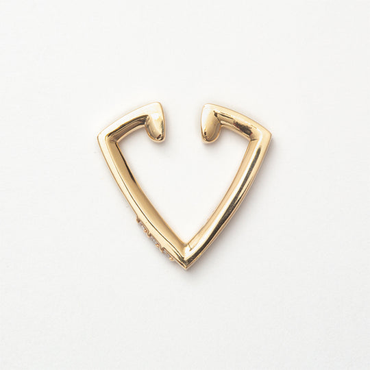 Three Dots Diamond Triangle Ear Cuff (Silver)/スリードットダイヤ トライアングルイヤーカフ(シルバー)