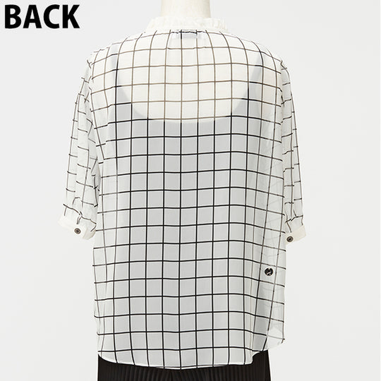 Sheer Chiffon Blouse/Inspired by ポリゴンウェイヴ