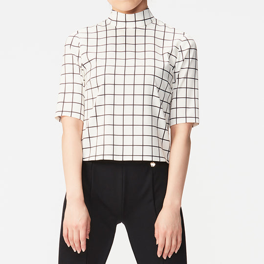 High Neck Blouse/Inspired by ポリゴンウェイヴ/White