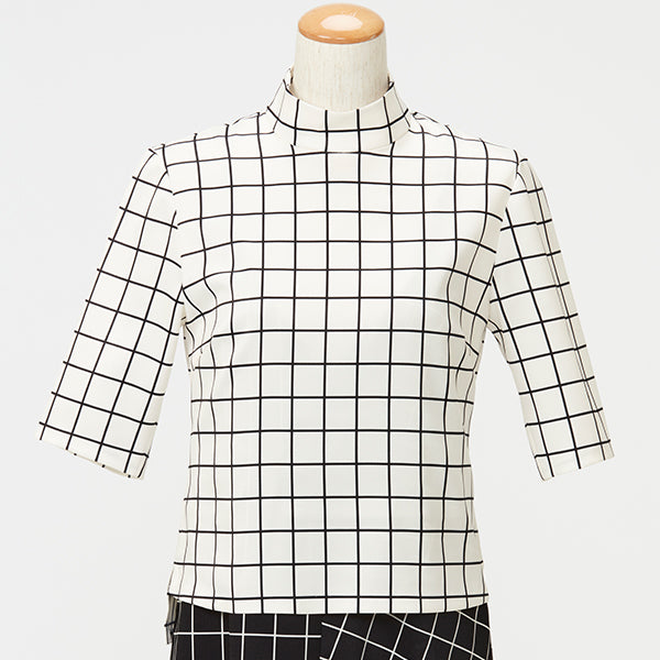 High Neck Blouse/Inspired by ポリゴンウェイヴ/White