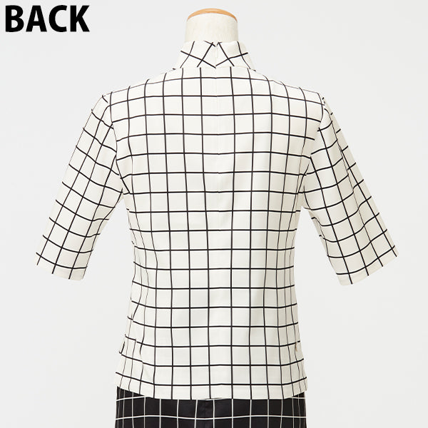 High Neck Blouse/Inspired by ポリゴンウェイヴ/White