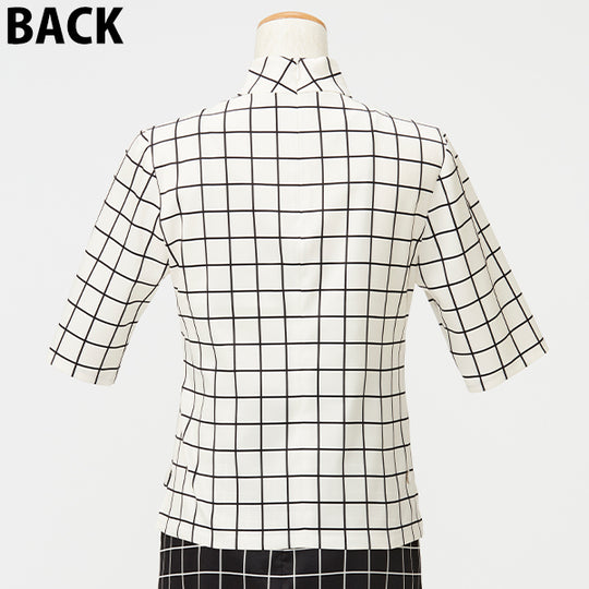 High Neck Blouse/Inspired by ポリゴンウェイヴ/White