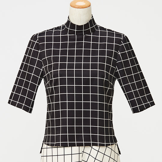 High Neck Blouse/Inspired by ポリゴンウェイヴ/Black