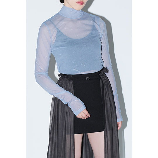 Sheer Print Tops Inspired by Moon / Green