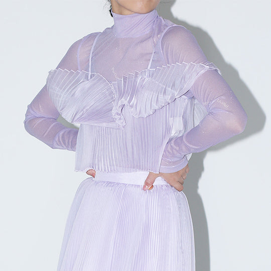 Sheer Print Tops Inspired by Moon / Green