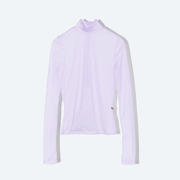 Sheer Print Tops Inspired by Moon / Charcoal