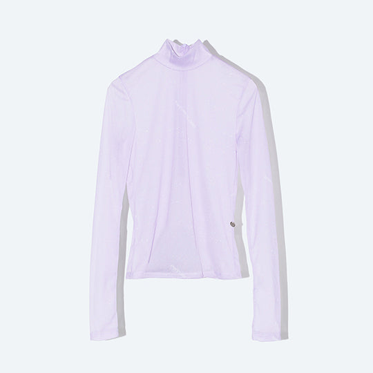 Sheer Print Tops Inspired by Moon / Charcoal