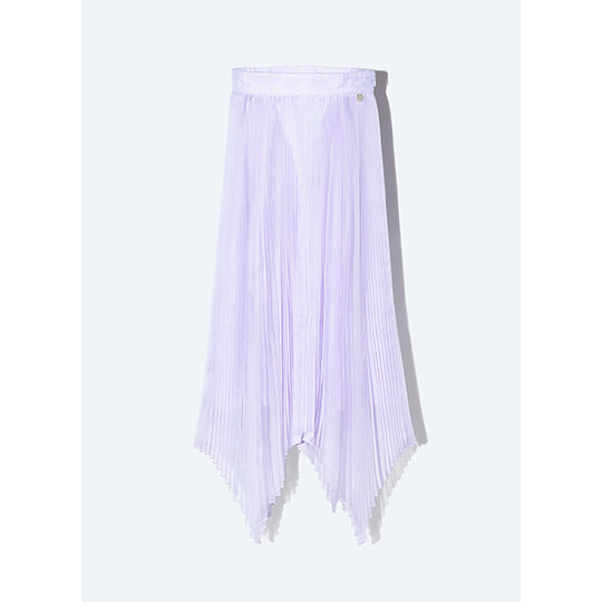 Sheer Pleats Arch Cut Skirt Inspired by Moon / Lavender