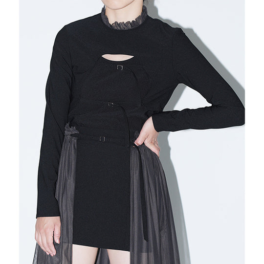 Layered Blouse Inspired by 無限未来 / Black