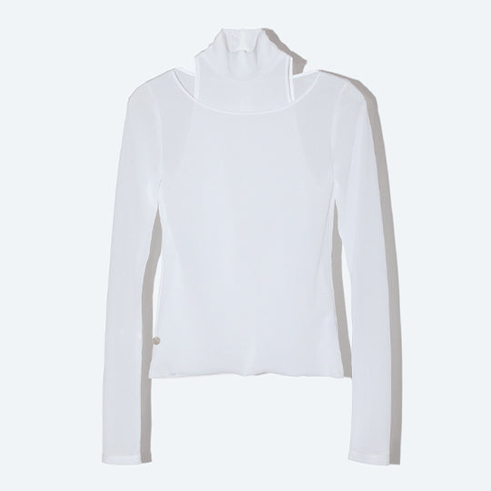 Sheer Cut Out Top /White