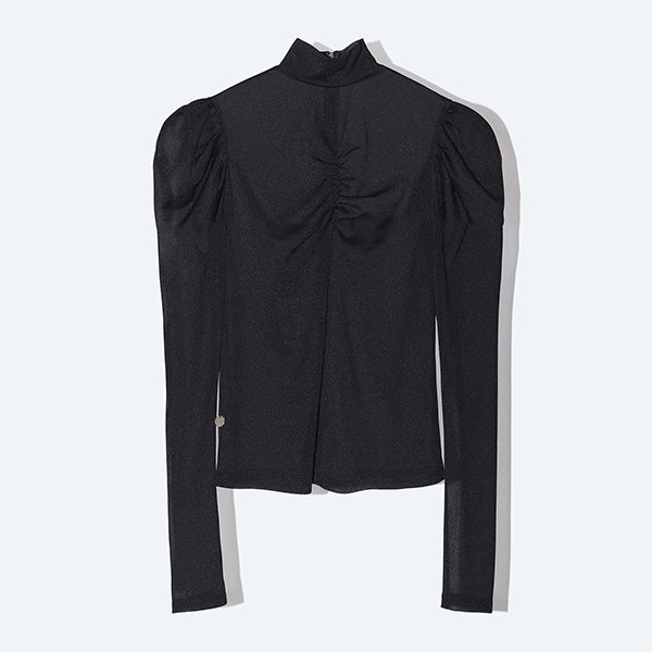 Sheer Gathered Top /White