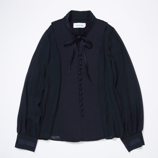 SHEER SLEEVE BLOUSE