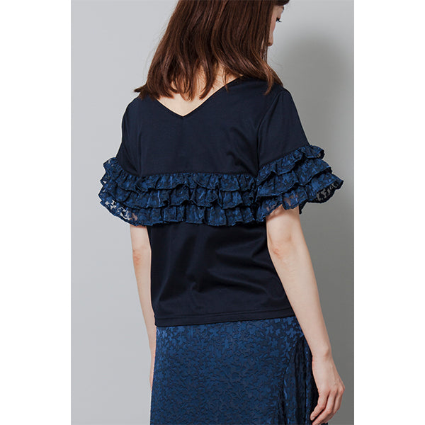 2WAY FRILL TOPS/WHITE