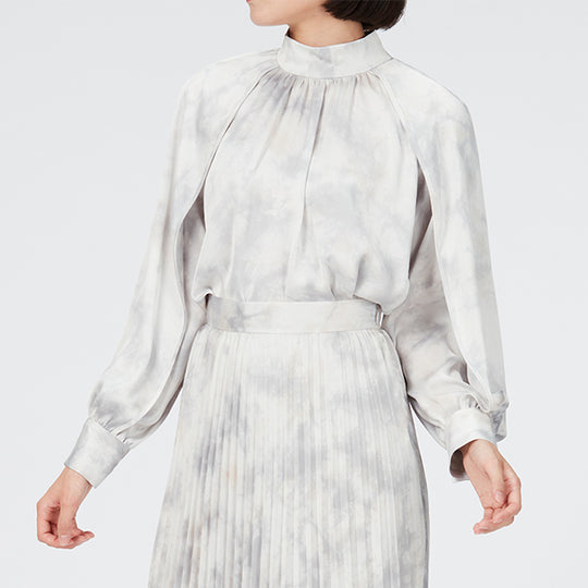 Layered Sleeve Blouse / Inspired by Flow / Gray