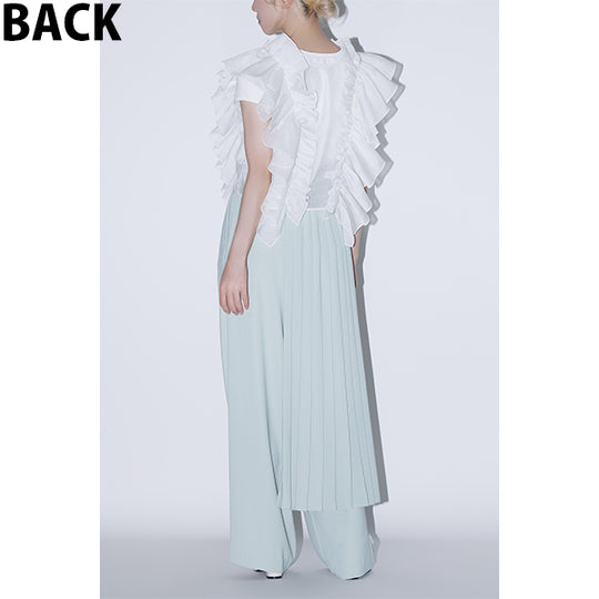 Layered Skirt Pants /Inspired by ネビュラロマンス /Green