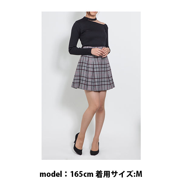 CHECK HIGH WAIST MINI SKIRT