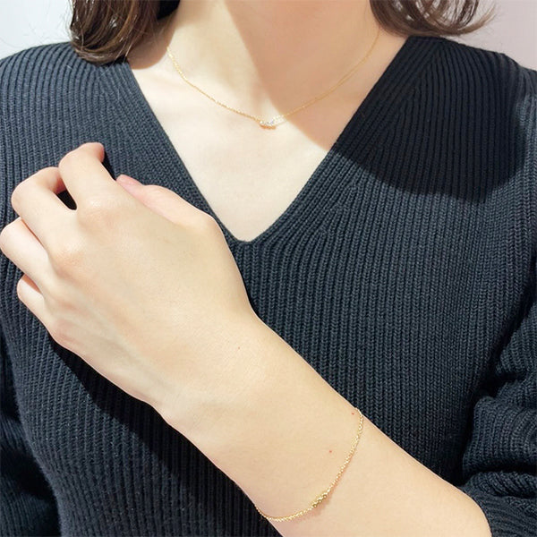Three Dots Diamond Bracelet(Silver)/スリードットダイヤブレスレット(シルバー)