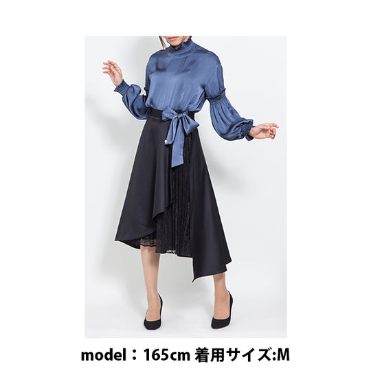 2WAY LACE PLEAT SKIRT