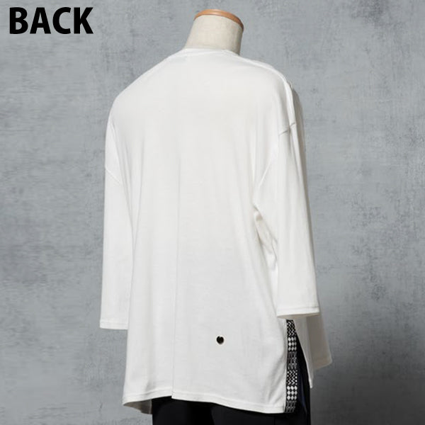 SIDE PRINT TAPE TEE/White