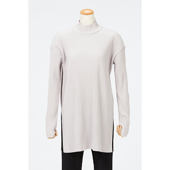 Side Slit Pleats Tops / Black