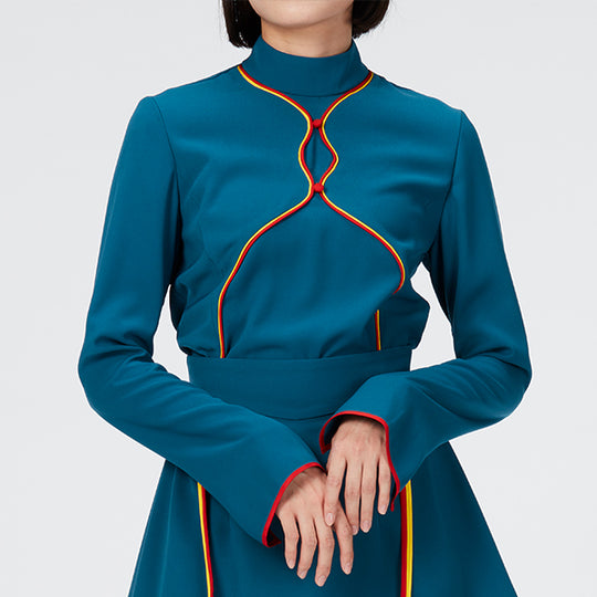Back Zip Blouse(Straight Cuffs)  / Inspired by Cling Cling