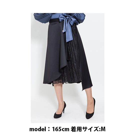 2WAY LACE PLEAT SKIRT