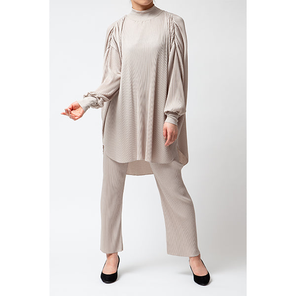 Pleats Relax Pants/Black