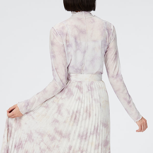 Sheer High Neck Tops / Inspired by Flow / Pink