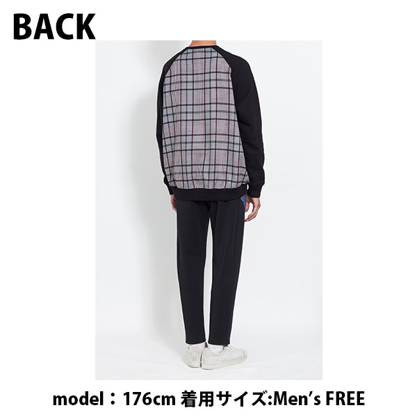 CHECK COMBINATION SWEAT PULLOVER