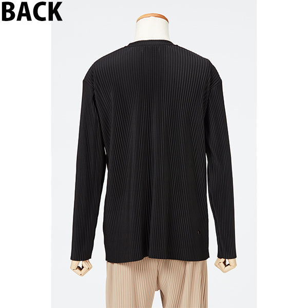 Layered Pleats Pullover / Black