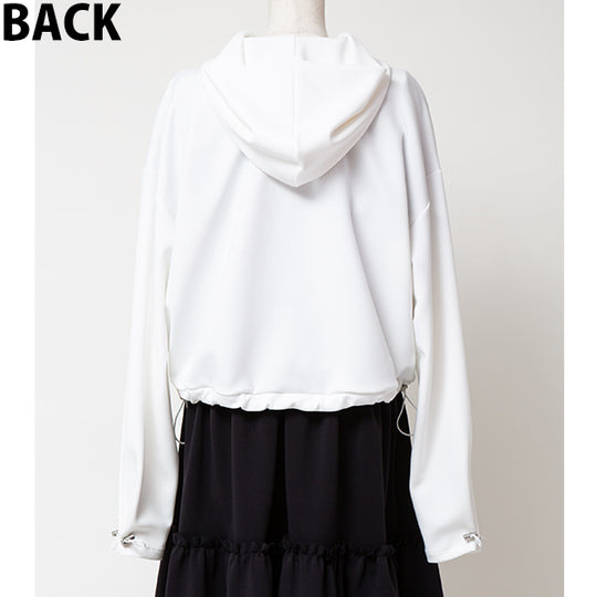 Smooth Stretch Short Hoodie/Black