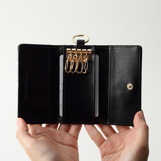 P-DOT KEY CASE/Black
