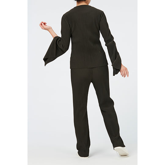Pleats Pants (Lady's Straight) / Black