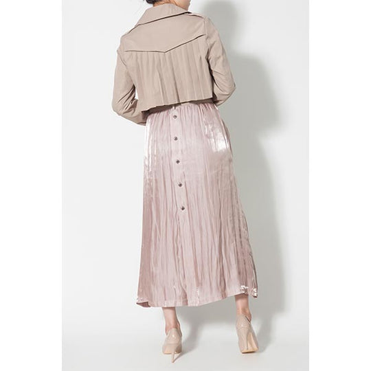 SATIN COMBI TRENCH COAT