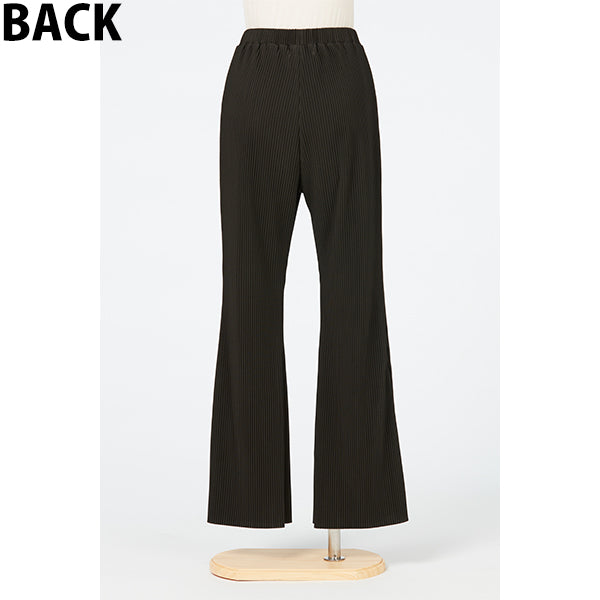 Pleats Pants (Lady's Flare) / Black