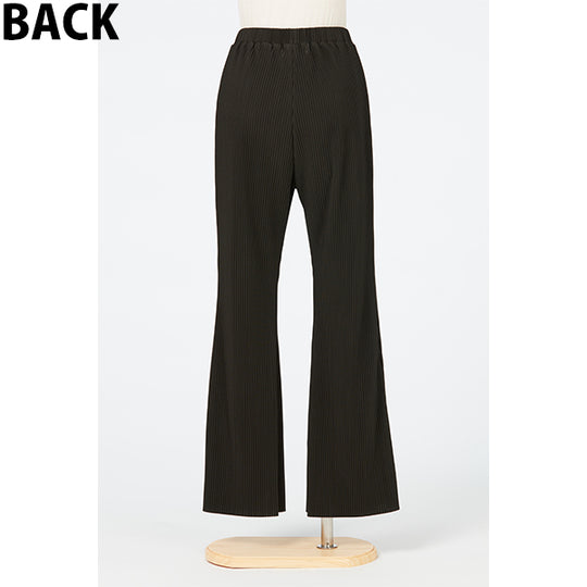 Pleats Pants (Lady's Flare) / Black