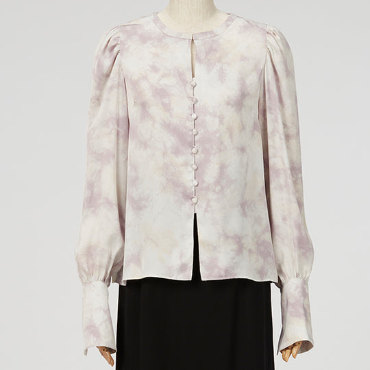 Attached Collar Blouse /  Inspired by Flow / Pink