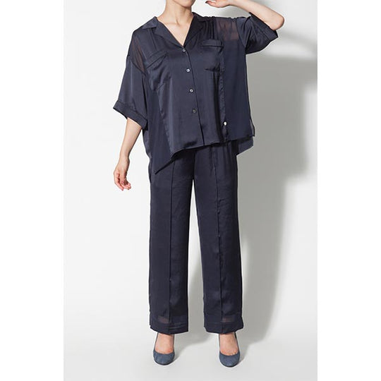SHEER COMBI RELAX PANTS
