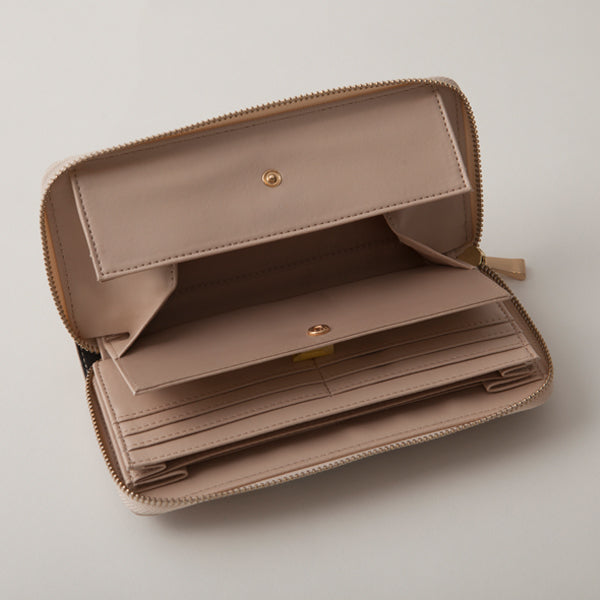 P-DOT LONG WALLET/BEIGE