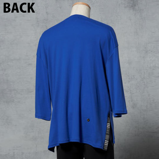 SIDE PRINT TAPE TEE/Blue