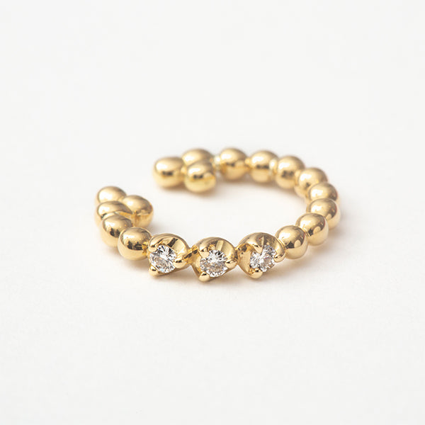 Three Dots Diamond Ear Cuff /スリードットダイヤイヤーカフ