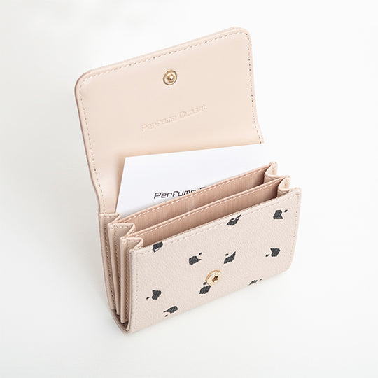P-DOT CARD HOLDER/BEIGE