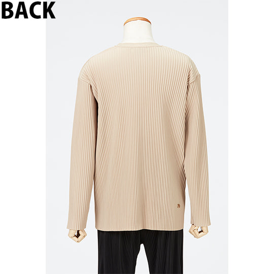 Layered Pleats Pullover / Black