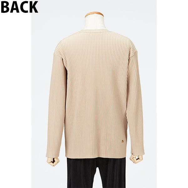 Layered Pleats Pullover / Khaki