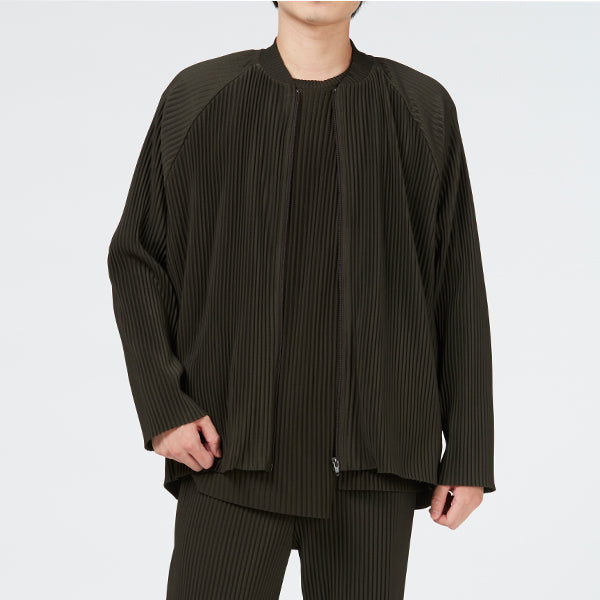 Pleats Blouson / Beige