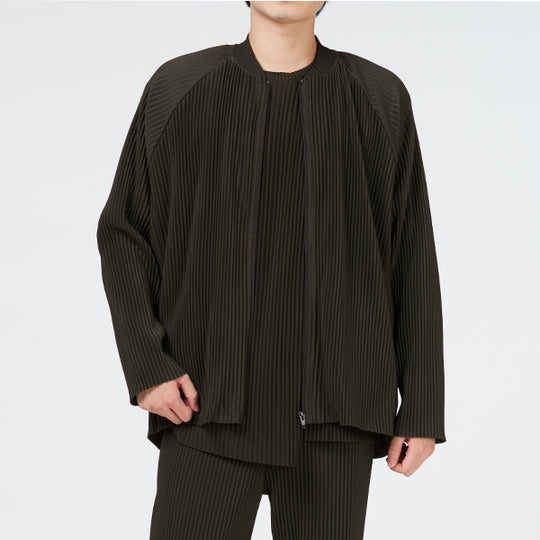 Pleats Blouson / Beige