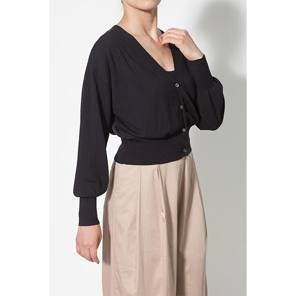 SATIN COMBI SHORT CARDIGAN