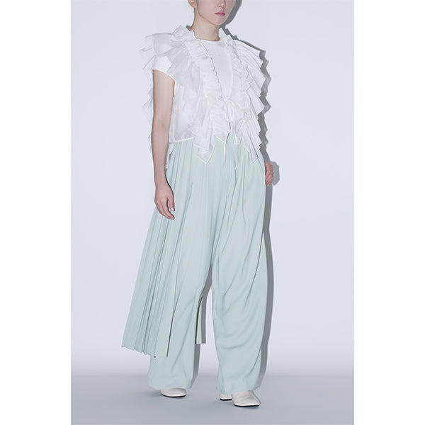 Layered Skirt Pants /Inspired by ネビュラロマンス /Green