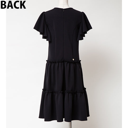 Stretch Flare Sleeve One-piece
